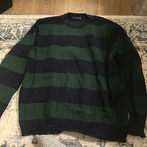 Dark blue and green Brandy sweater